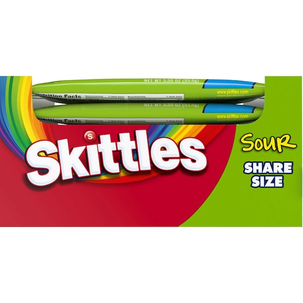 Skittles Skittles Tear/Share Skittles Sours 3.3 oz., PK144 141047 - main